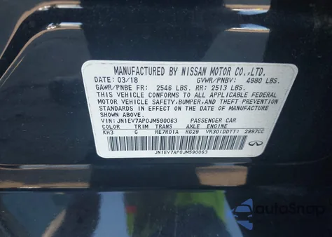 2018 Infiniti Q50 3.0T Luxe из США, поврежденный, VIN JN1EV7AP0JM590063